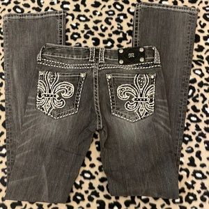 Rare gray Miss Me jeans, size 27. Worn once.